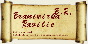 Branimirka Ravilić vizit kartica